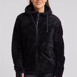 Softpile Fleece Hoodie Dam - Svart