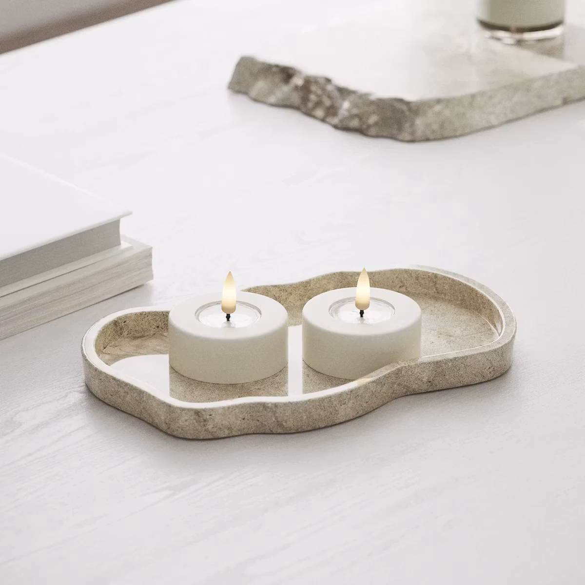 LED-Tealight Jumbo Ø 6,1 - Real Flame - VITA i Set av 2