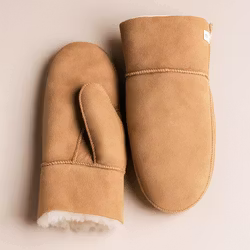Fårskinn Tumhandskar Dam - Beige