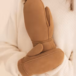 Fårskinn Tumhandskar Dam - Beige