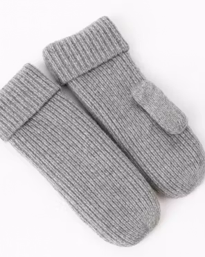 Vantar Ribb med Fleecefoder - Gråmelerad