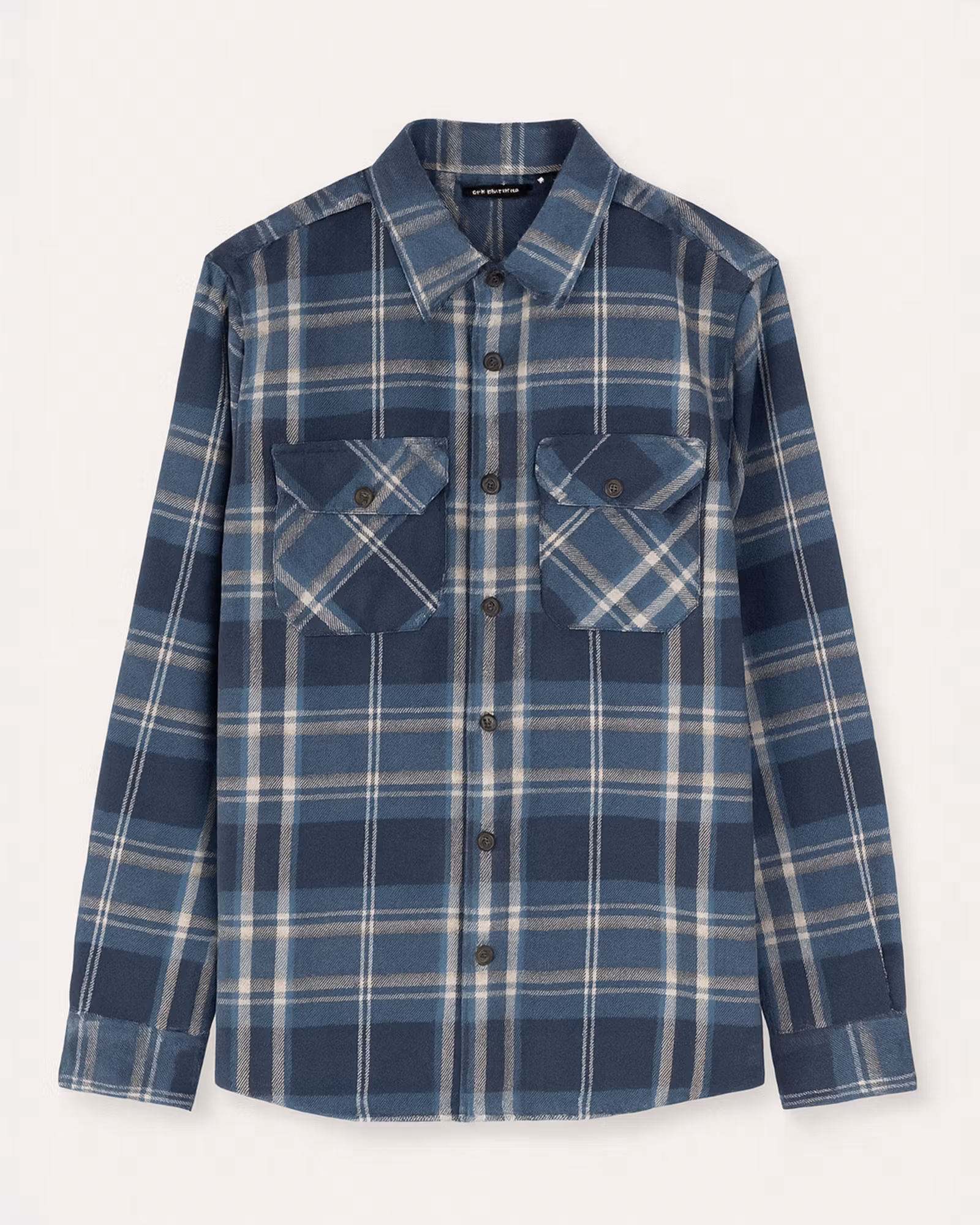 Flanellskjorta Heavy Herr - Navy Comb (S-XXL)