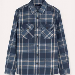 Flanellskjorta Heavy Herr - Navy Comb (S-XXL)