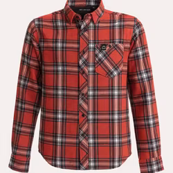 Flanellskjorta Genua - Röd comb (M–3XL)