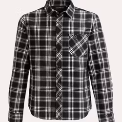 Flanellskjorta Genua - Svart comb (M–3XL)
