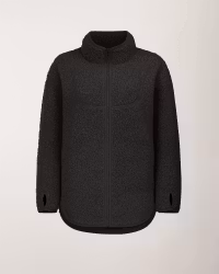 Long Teddy Pile Jacket Celine, Svart