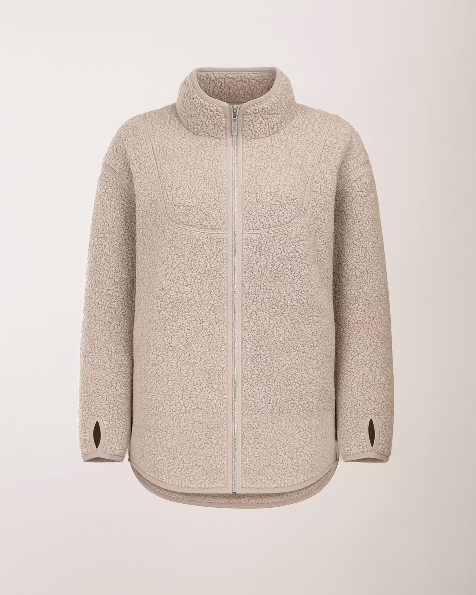 Long Teddy Pile Jacket Celine Sand/Oat