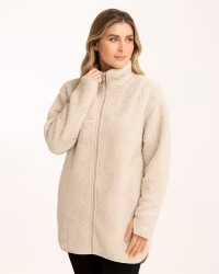 Long Teddy Pile Jacket Celine Sand/Oat