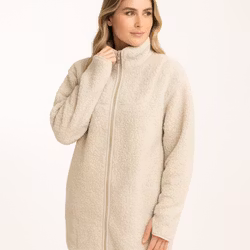 Long Teddy Pile Jacket Celine Sand/Oat