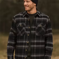 Flanellskjorta Heavy Herr - Svart Comb (S-XXL)