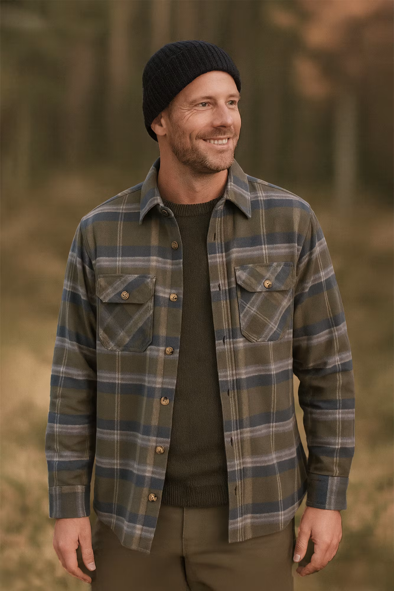 Flanellskjorta Heavy Herr - Tarmac Comb (S-XXL)