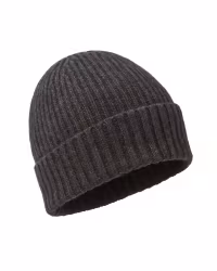 Mössa Ribb Beanie Wool Herr - Antracitgrå