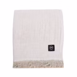 Överkast Clara, Enkel - Linne/Vit