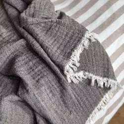 Överkast Clara, Enkel - Beige/Brun