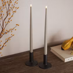 Deluxe LED-Shiny Dinner Candles – Real Flame H38, Set av 2