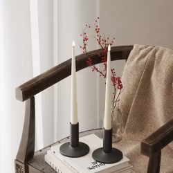 Deluxe LED-Shiny Dinner Candles – Real Flame H28, Set av 2