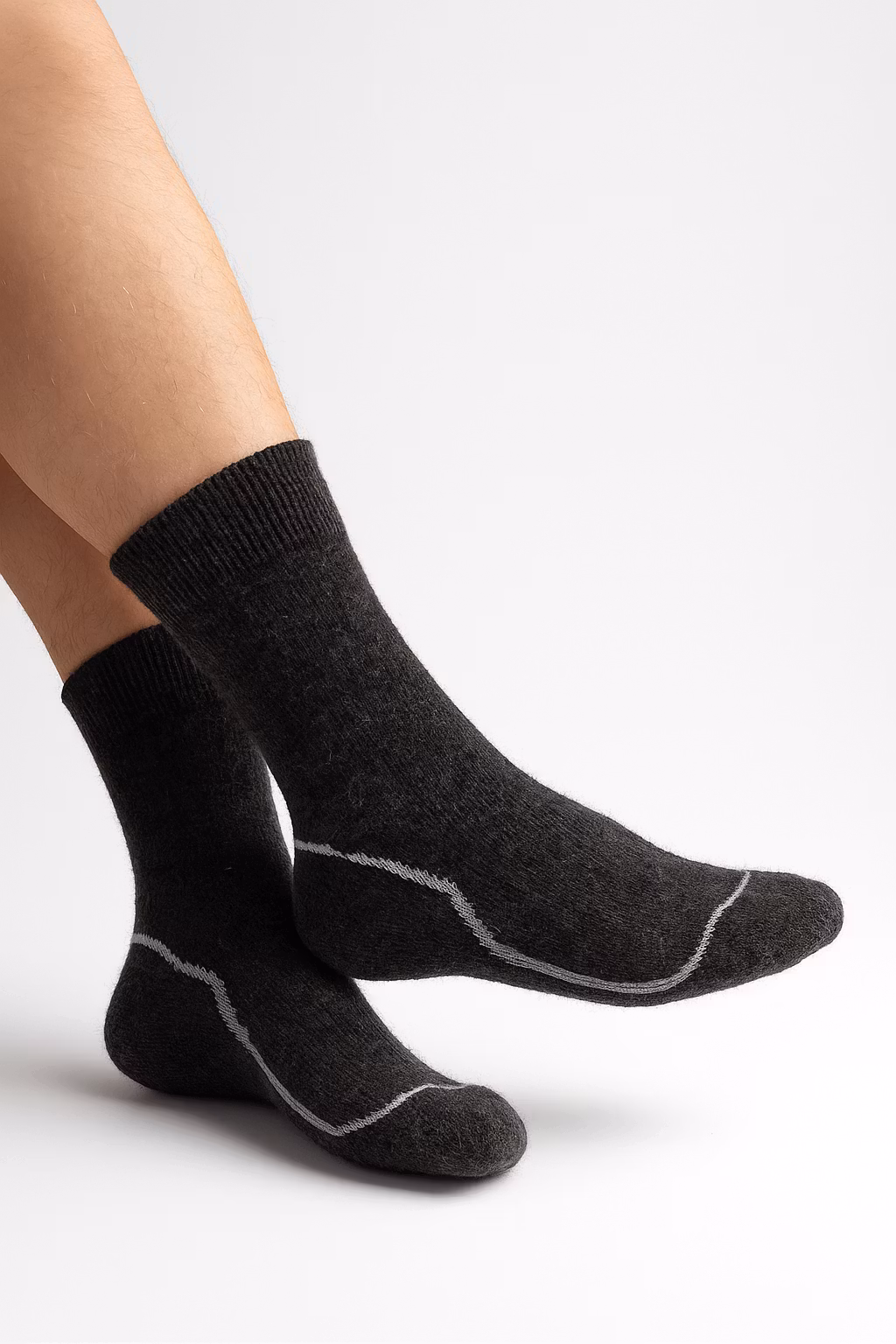 Hiking Wool Socks, Svart 2-Pack