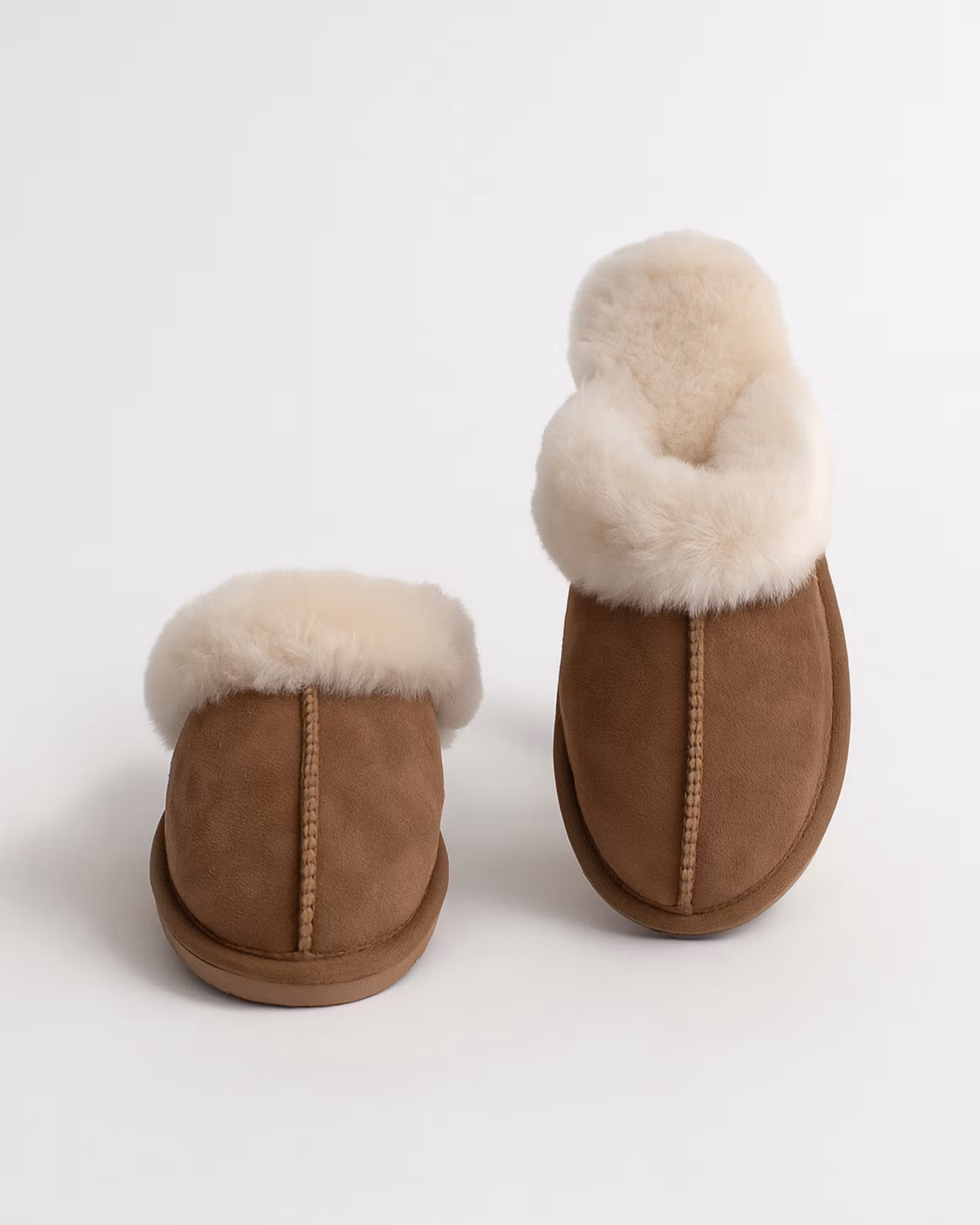 SANDEFJORD Fårskinnstofflor, Brown