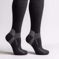Alpine Skidsocka Ull, Svart/Grå 2-pack