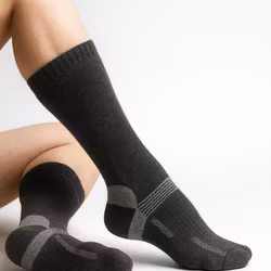 Alpine Skidsocka Ull, Svart/Grå 2-pack