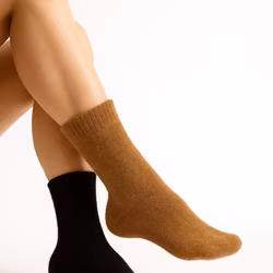 Alpacka Sockor, Ockra-Svart 2-Pack
