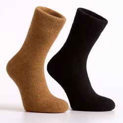 Alpacka Sockor, Ockra-Svart 2-Pack