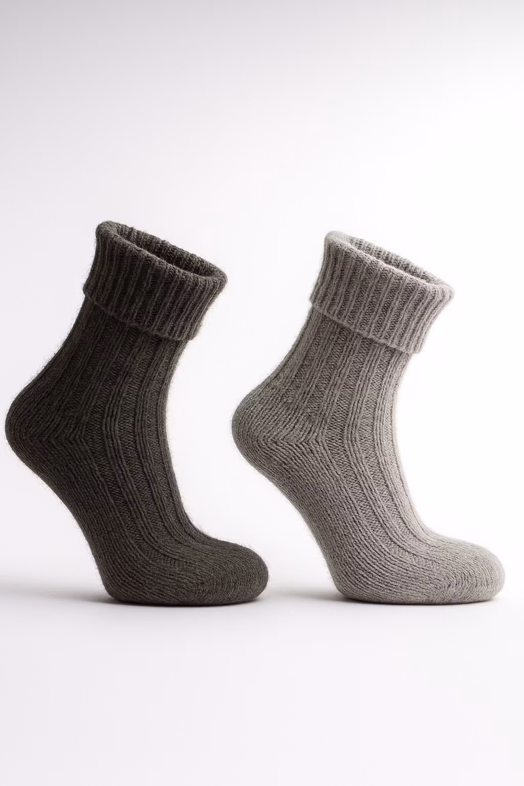 Alpacka Sockor Ribb, Grå-Antracit 2-Pack