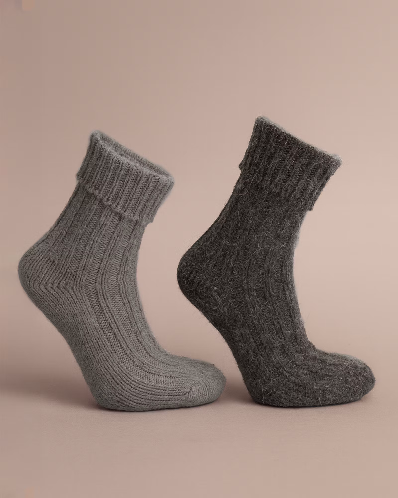 Alpacka Sockor Ribb, Grå-Antracit 2-Pack