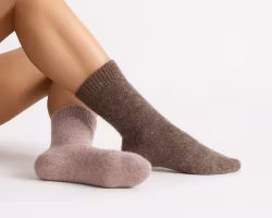 Alpacka Sockor, Camello-Moro 2-Pack