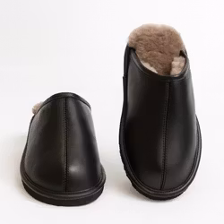 MANCHESTER Nappa Slippers, Black
