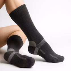 Alpine Skidsockor i Ull, 2-pack - Svart/Grå