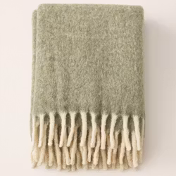 Ullpläd Tjock & Mjuk – Ljusgrön