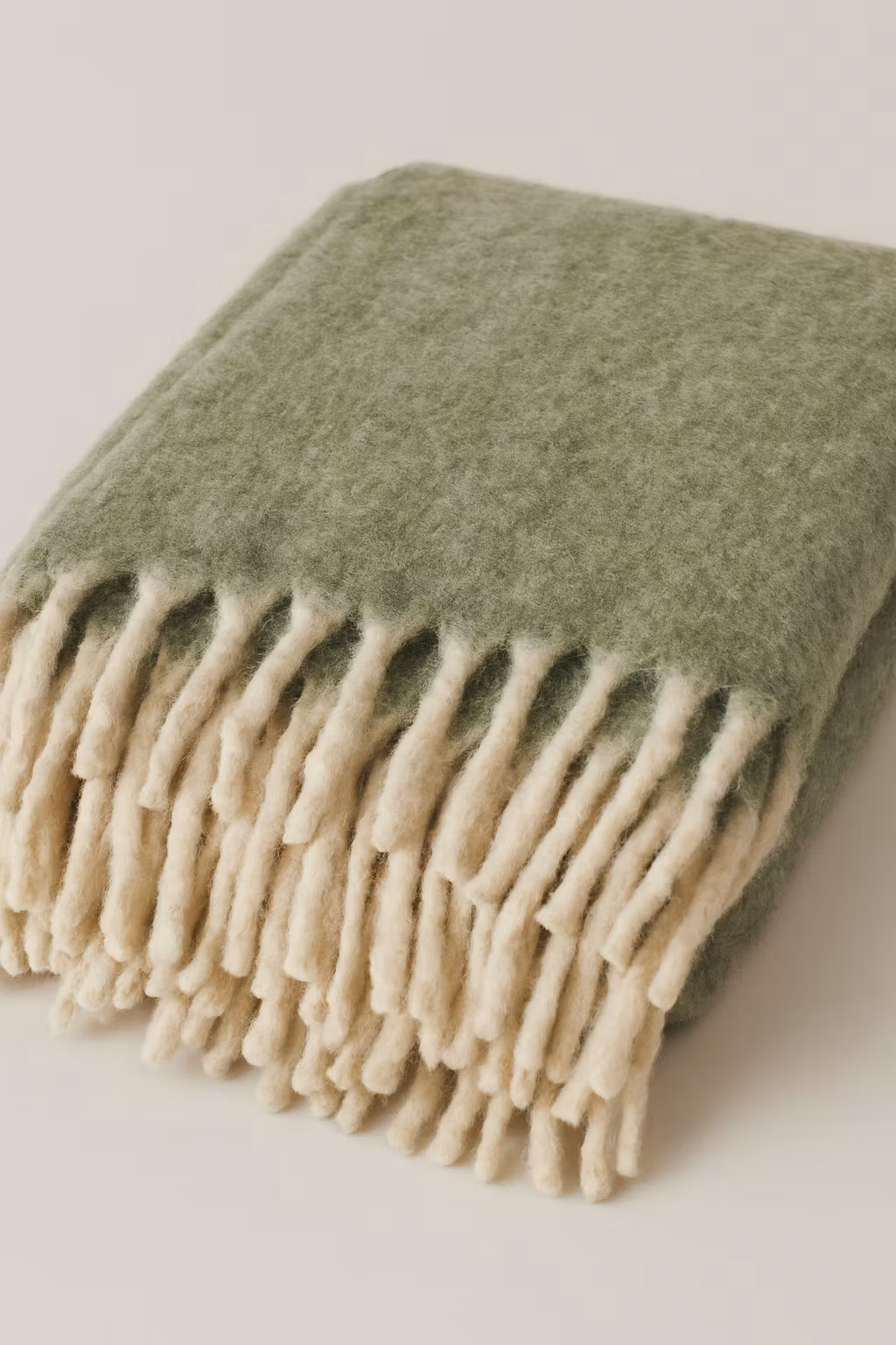 Ullpläd Tjock & Mjuk – Ljusgrön