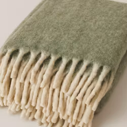 Ullpläd Tjock & Mjuk – Ljusgrön