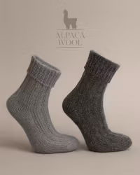 Alpacka Sockor Ribb, Grå-Antracit 2-Pack