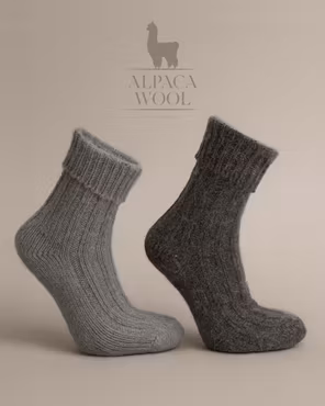 Alpacka Sockor Ribb, Grå-Antracit 2-Pack