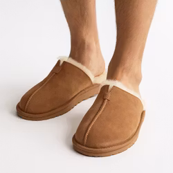 STAVANGER Fårskinnstofflor Herr, Beige