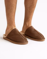 STAVANGER Fårskinnstofflor Herr, Brown