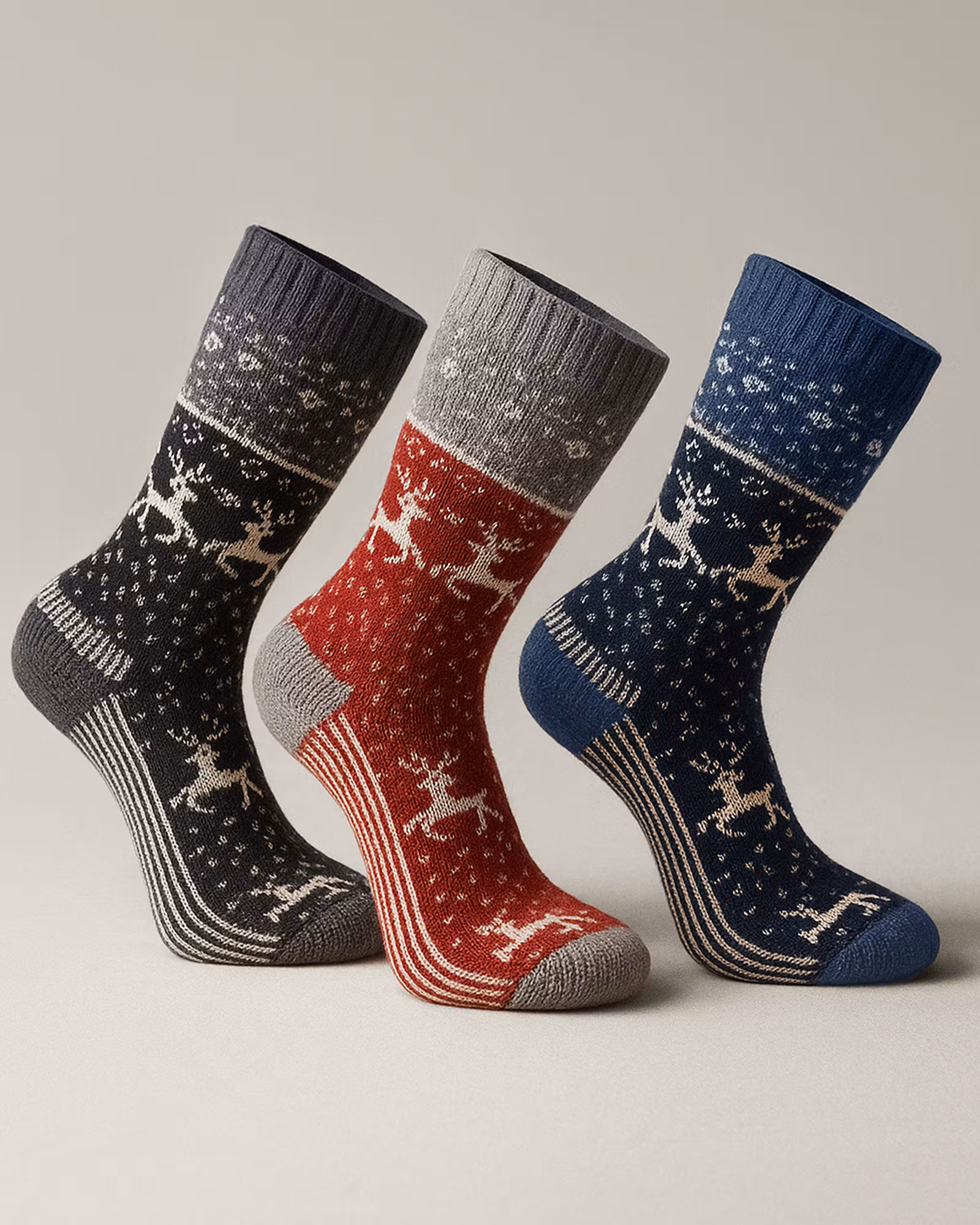 Ullfrotté Sockor 3pack, Renar - Varm, Mjuk & Komfortabel