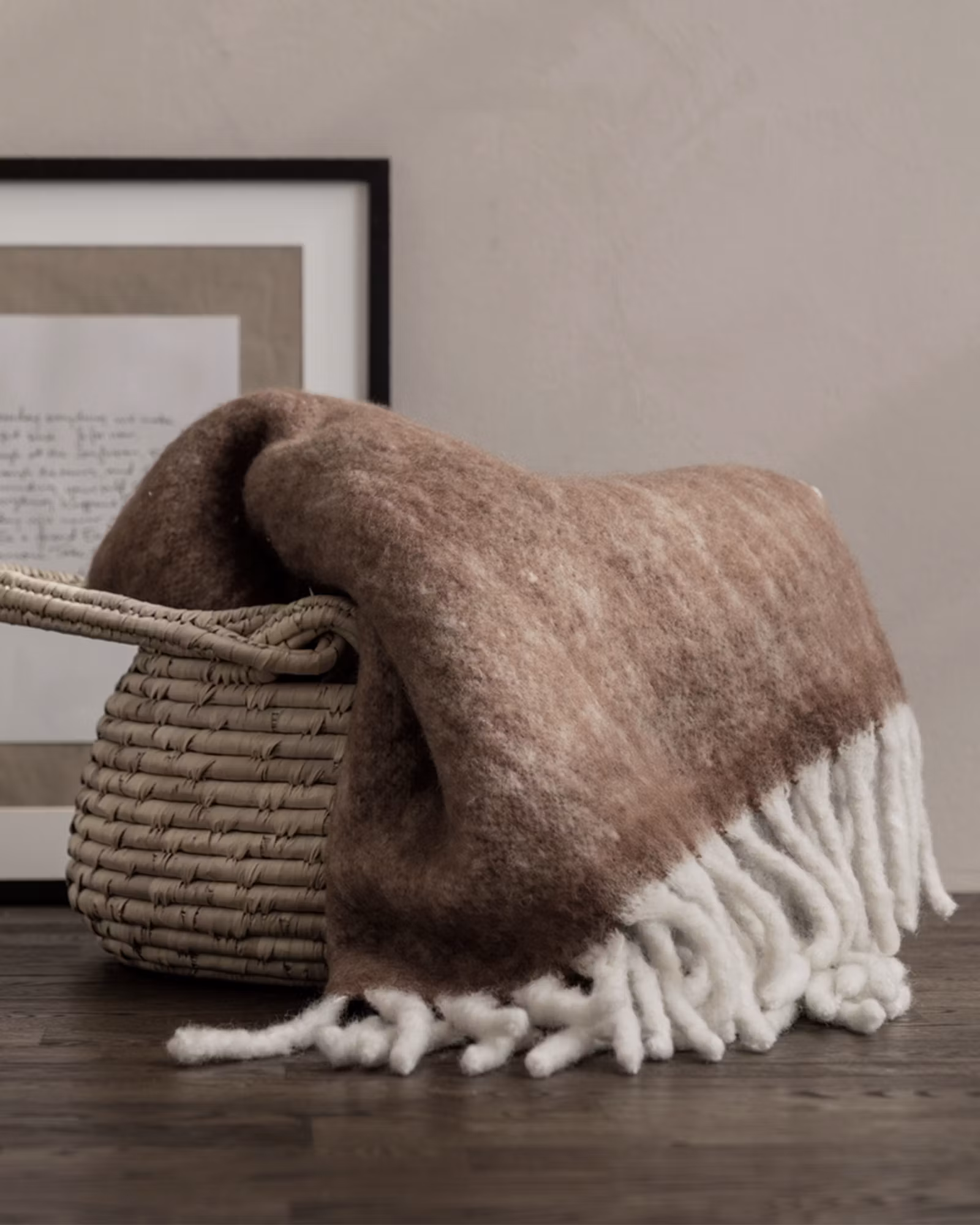 Pläd Soft Ullmix 130x170cm – Mid Brun