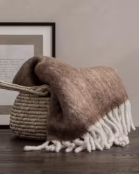 Pläd Soft Ullmix 130x170cm – Mid Brun