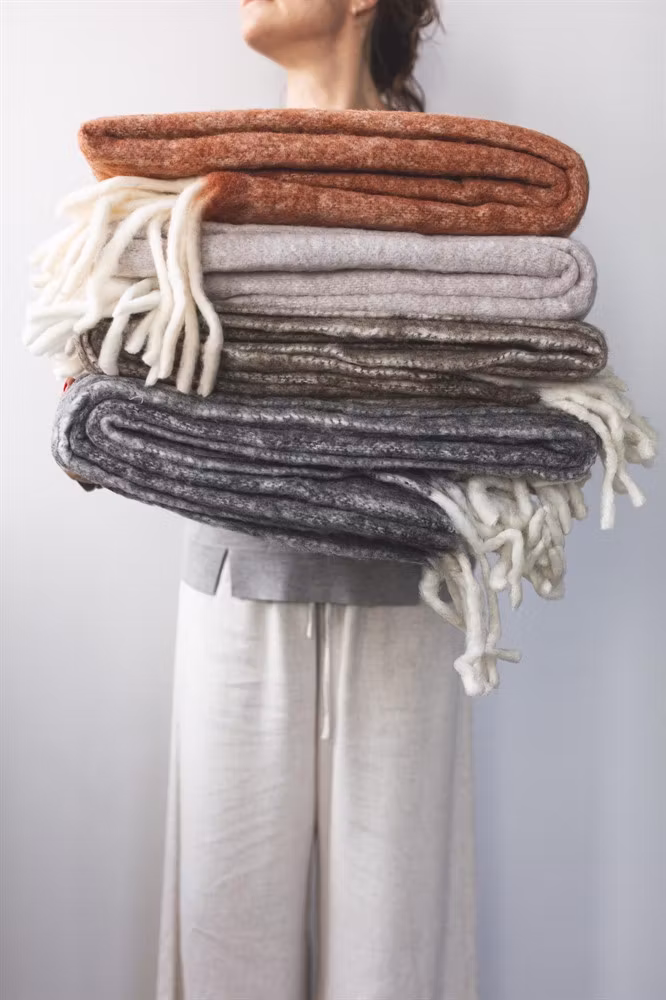 Pläd Soft Ullmix 130x170cm - Rust