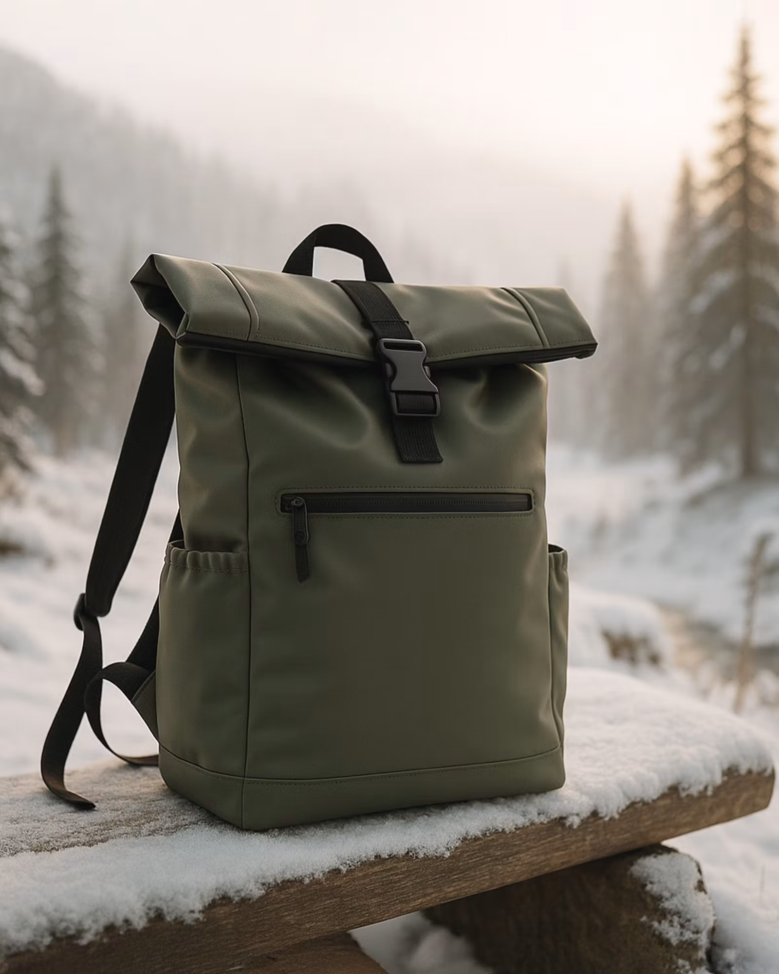 Ryggsäck Rolltop 20L - Grön (finns i flera färger)