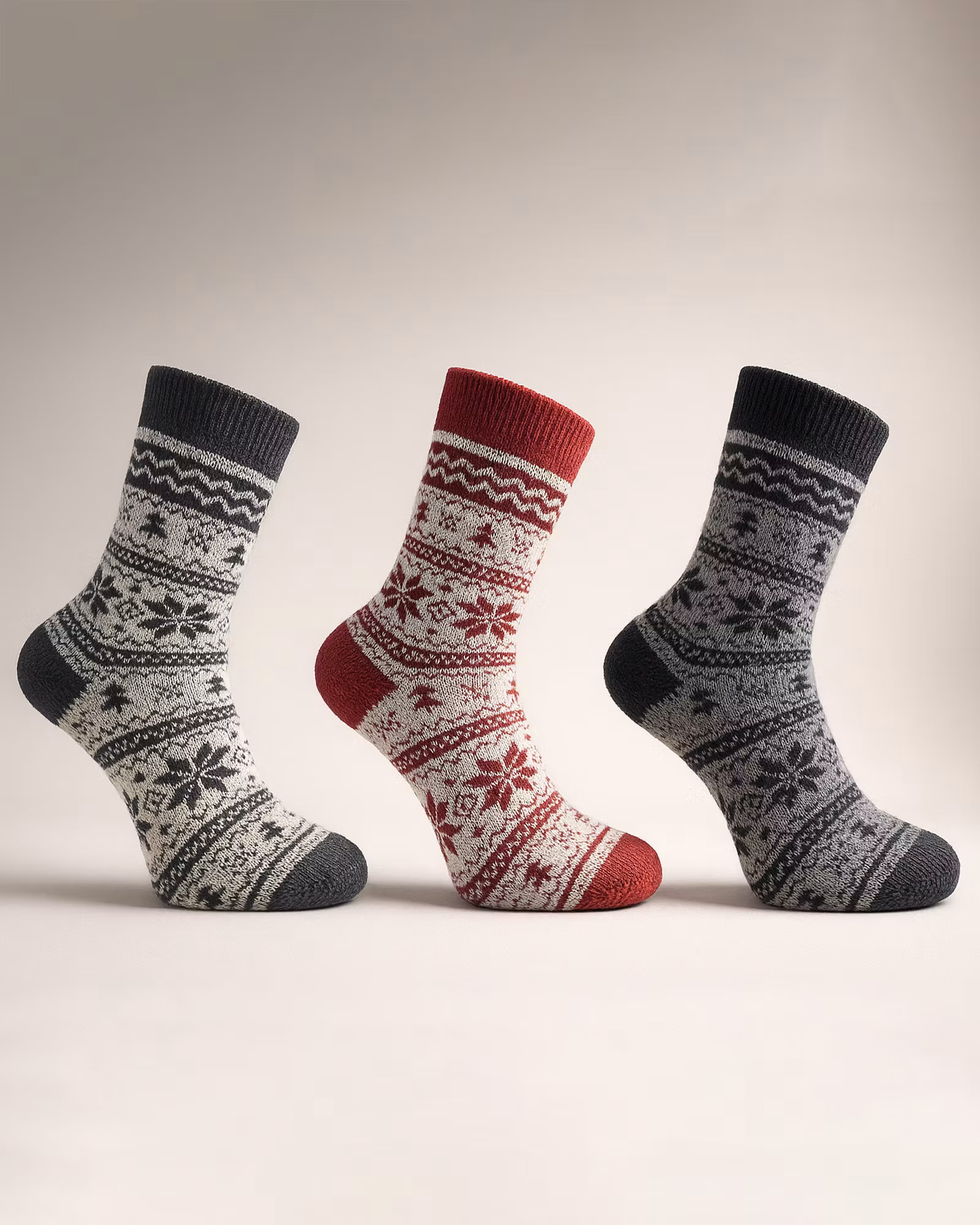 Ullfrotté Sockor 3pack, Valdise - Varm, Mjuk & Komfortabel