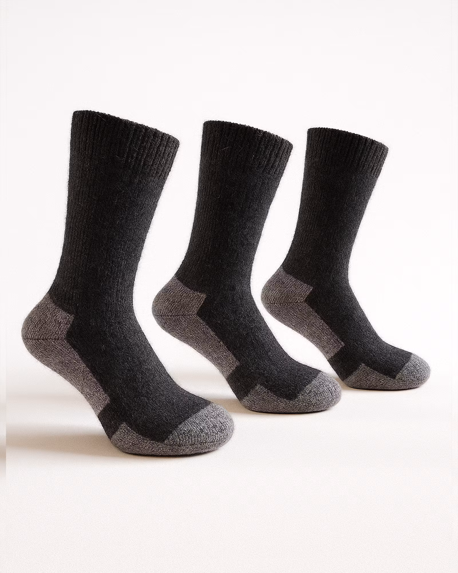 Merinoull Hiking Socks, Svart/Grå 3-Par