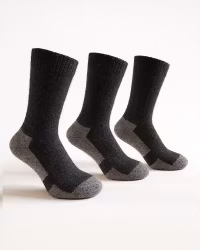 Merinoull Hiking Socks, Svart/Grå 3-Par