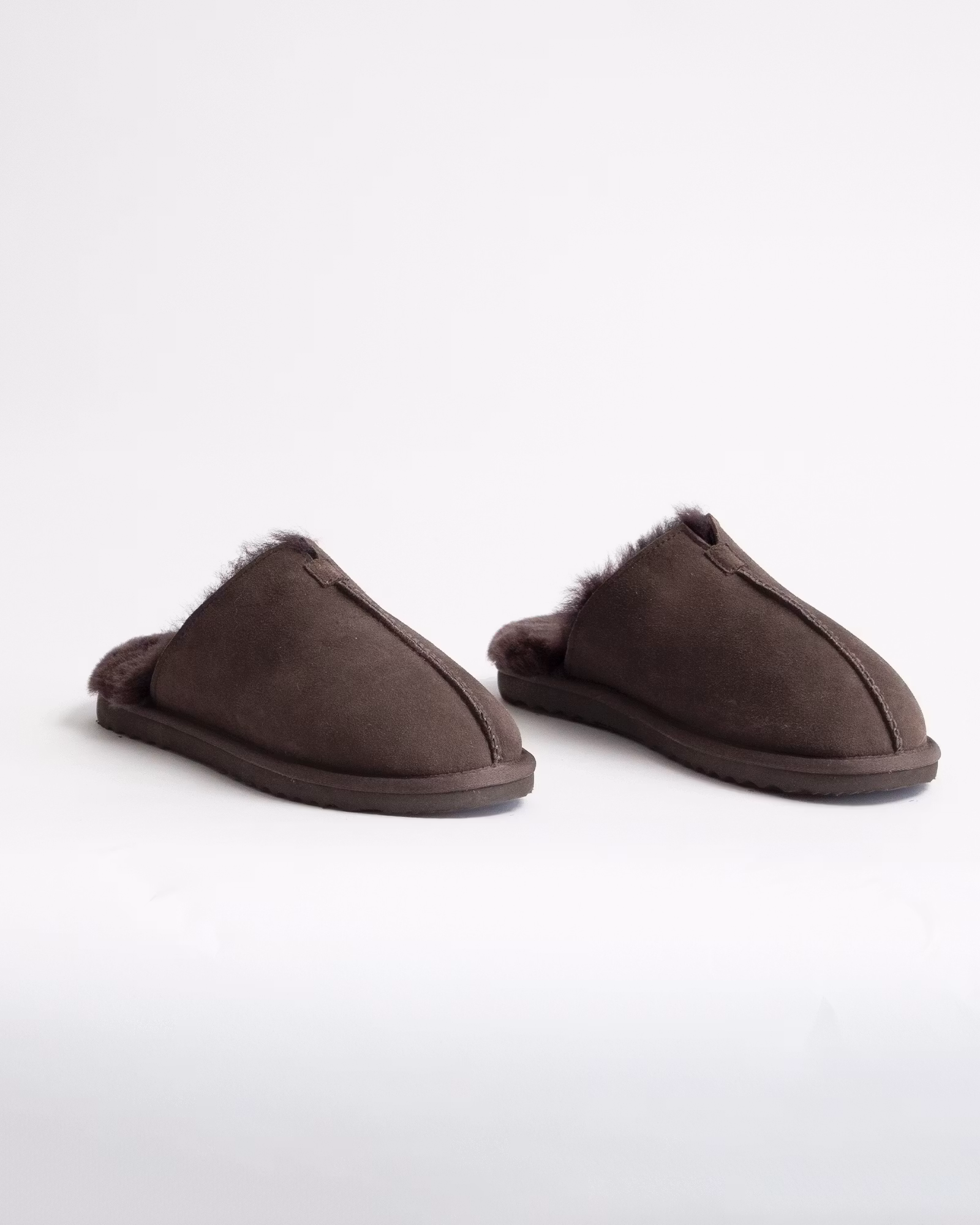 STAVANGER Fårskinnstofflor Herr, Chocolate