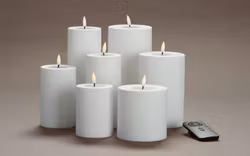 Vita LED-Blockljuspaket Real Flame, Deluxe Homeart - 7 dels set