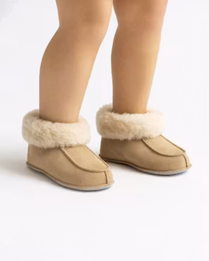 NARVIK Barntofflor Fårskinn - Sand