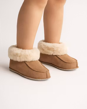 NARVIK Barntofflor Fårskinn - Beige